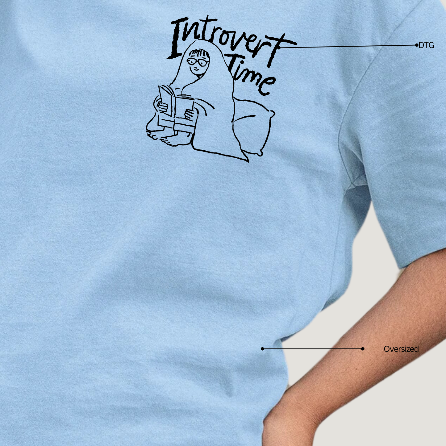 Introvert Time  - Oversized T-Shirt