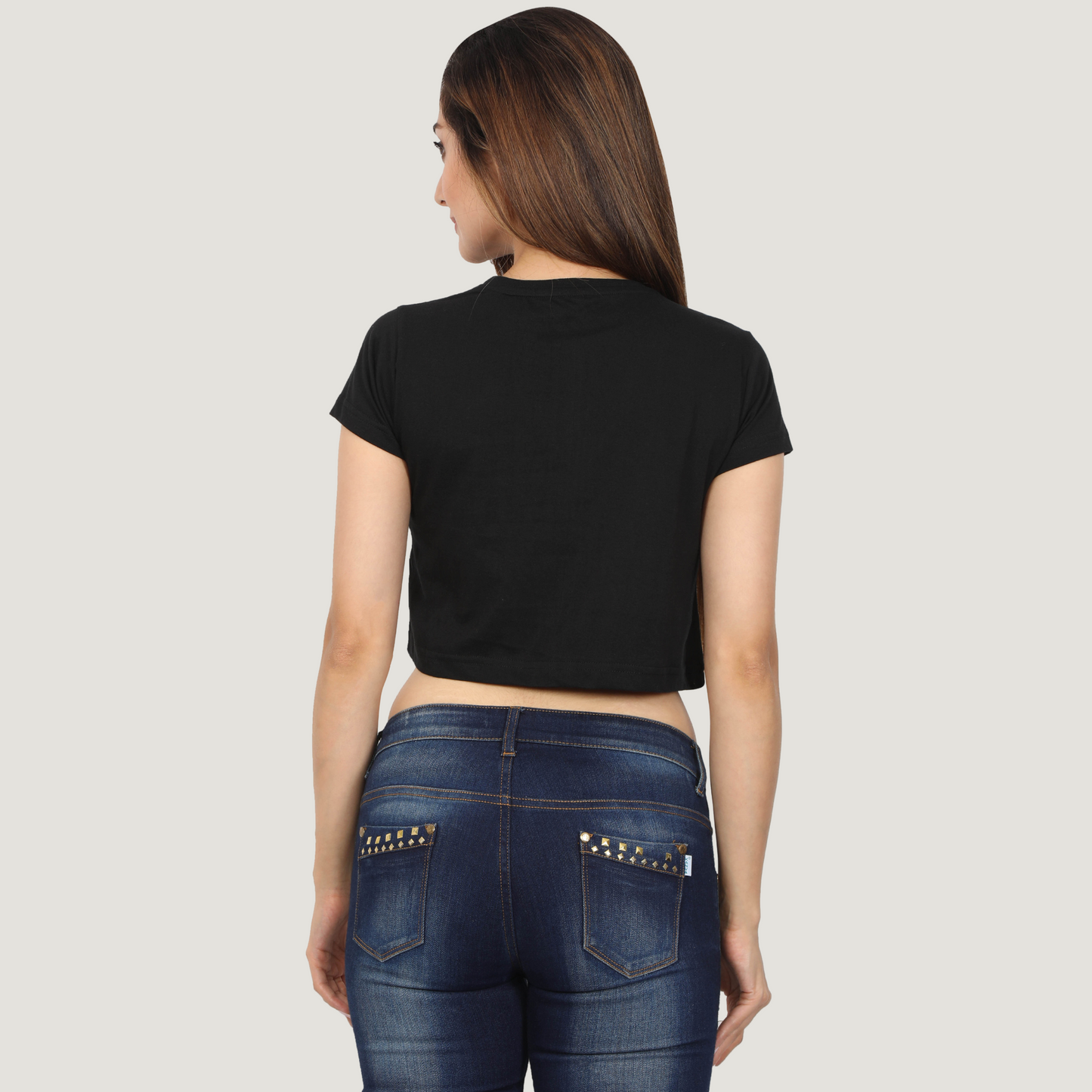 Solid Black - Crop T-Shirt