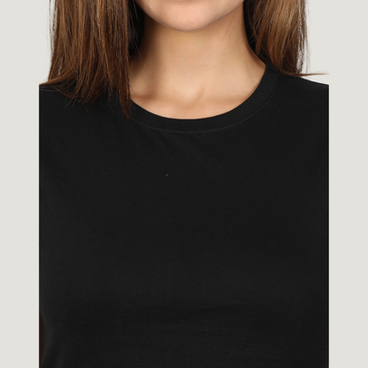 Solid Black - Crop T-Shirt