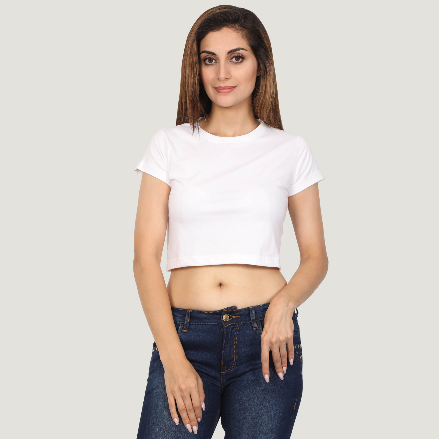 Solid White - Crop T-Shirt