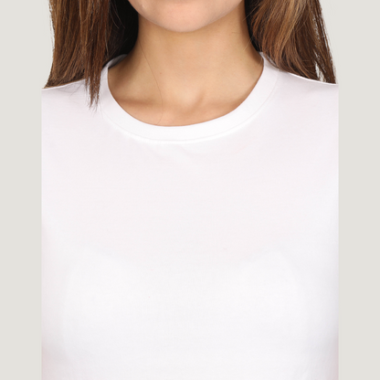 Solid White - Crop T-Shirt