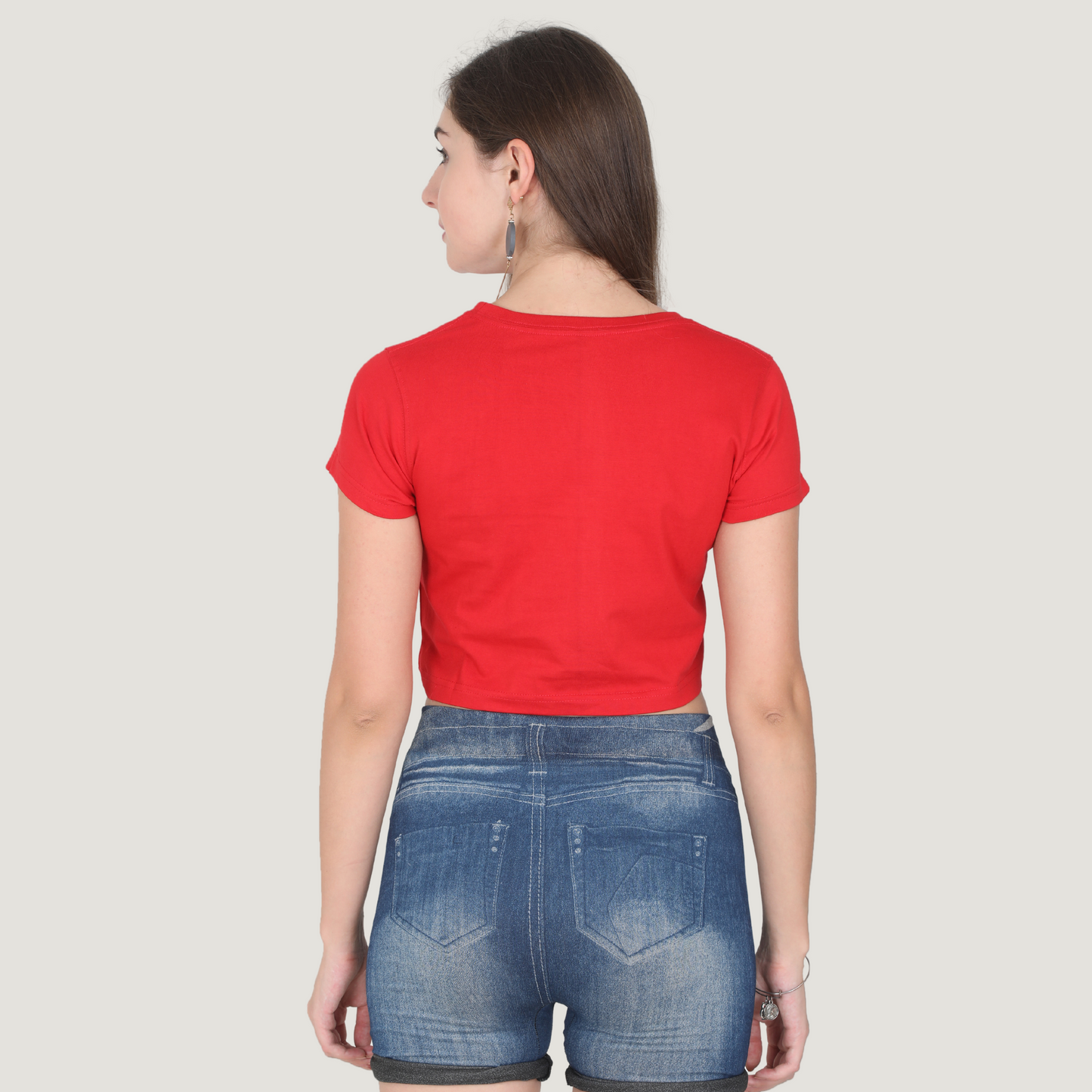 Solid Red - Crop T-Shirt